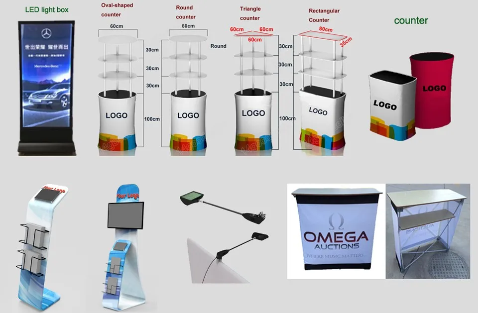 Портативная Натяжная ткань подиумная стойка выставочный дисплей с пользовательской графической печатью