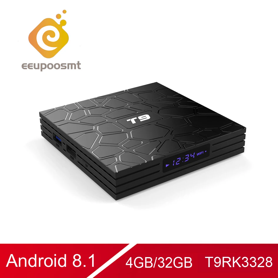 

T9 4GB 32GB eMMC RK3328 Android 8.1 TV Box T9 tv box smart tv box Free shipping