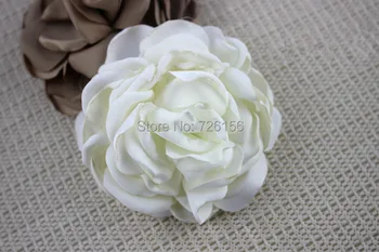 

120pcs/lot Poppy Satin Layered Flower Hairband Accessories Flat Back Photo Props