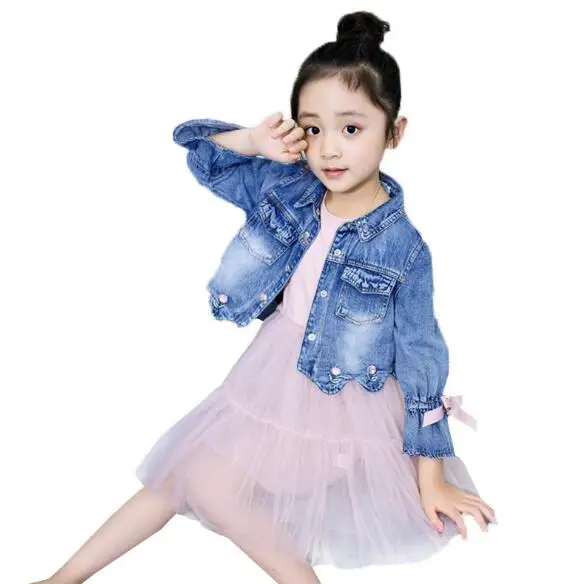 

Baby Girls Clothes Sets 2019 Spring Autumn Girls Denim Jacket+Dress 2 PCS Kids Suits Children Clothing Set