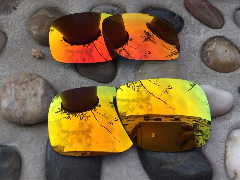 2Pairs Yellow and Fire Red Polarized Replacement Lenses for Holbrook