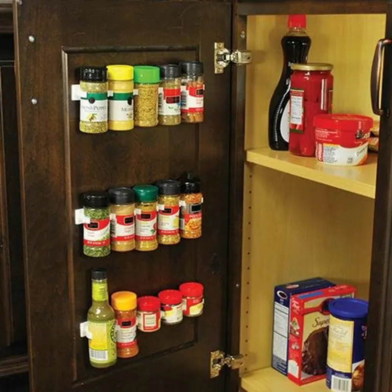 4pcs Set Clip N Store Organizer Stick Spice Rack Storage Gripper