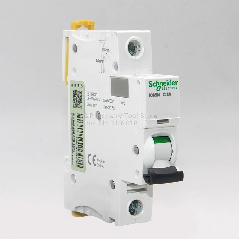 100% New Original Acti9 Type C Schneider IC65N 1P C2A A9F18102 Vacuum Mini Circuit Breaker MCB | Обустройство дома