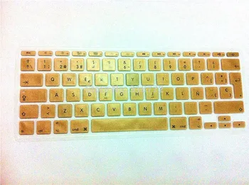 

15X Metallic Gold Spanish UK EU Silicone Keyboard Cover Skin Protector For Apple MacBook Air 11.6 11" EU For Mac book 11" 11.6