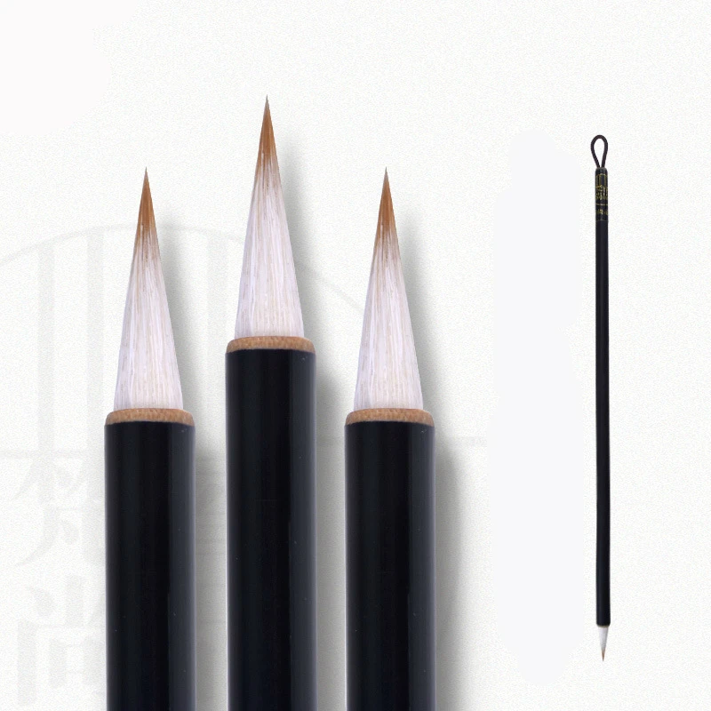 

Exquisite Small Calligraphy Pen Brush Weasel Hair Handwriting Brushes Small Regular Script Cursive Script Writing Brush 2pcs
