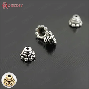 

(26931)100PCS 7x5MM,Height:5MM Antique Style Zinc Alloy Bead Caps Diy Jewelry Findings Accessories Wholesale