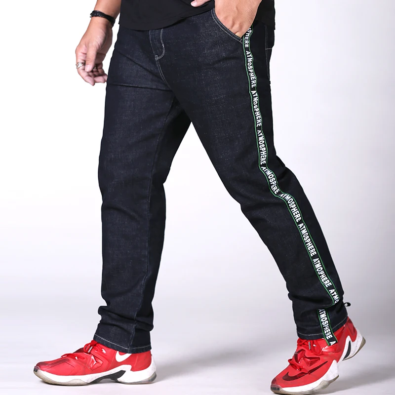 Mens Jeans Zipper Fly Black Slim Casual Jean Man Long Denim Pants 2018