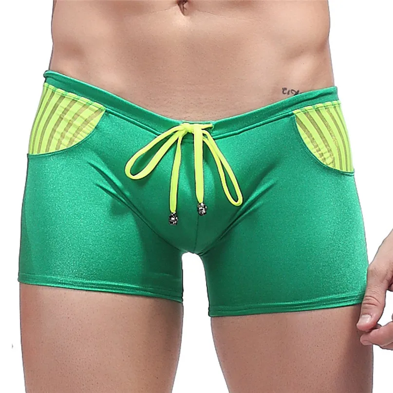 2018 New Mens Swim Briefs Swimwear Boxer Shorts Low Waist Boxers Underwear Men Comfortable Breathable Male Panties #2J19  (5)