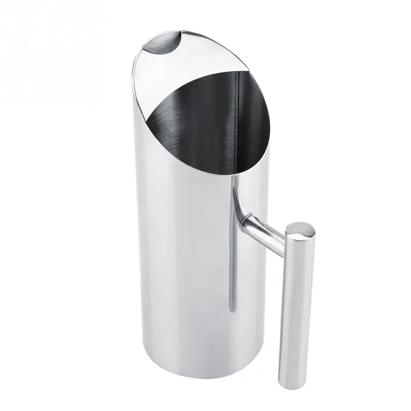 1L/1.5L/2L Stainless Steel Water Pitcher Jug Kettle Cold Drinks Pot W/ Ice Guard 