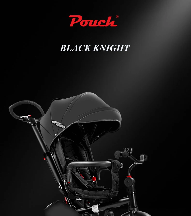 Pouch baby three wheels stroller children bicycle light folding and practical pram kids rain cover high quality for kids