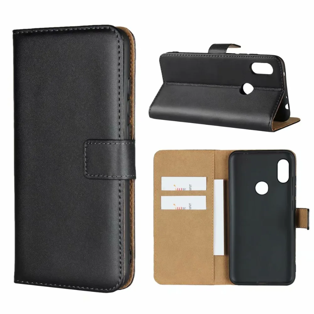 

For Xiaomi Redmi Note 6 Pro & Redmi Note 4 4x Flip Case Book Card Wallet Protection Shell Genuine Leather Cover