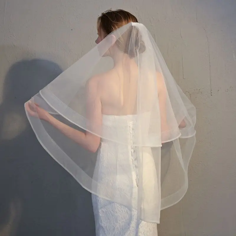 Тюль свадебное платье вуаль пушистые белые Многослойные свадебные волосы вуаль гребень невесты Фея Свадебные аксессуары