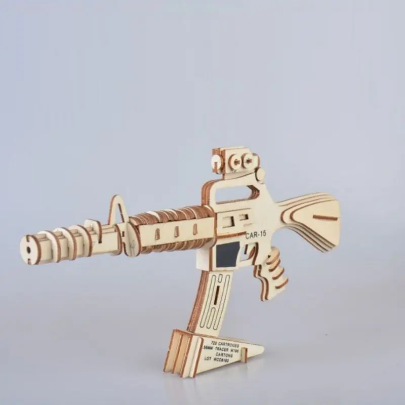 Моделирование 3D пистолет Модель древесины собрать головоломки разобрать головоломки Дети интеллект Развивающие игрушки для детей