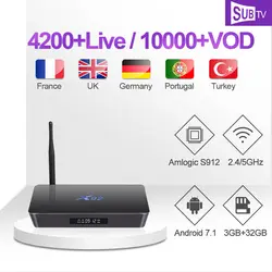 1 год SUB ТВ код IPTV X92 коробка арабский итальянский IP ТВ подписка 3g 32 г Android tv Box португальский Африка польский Канада Турция IP ТВ