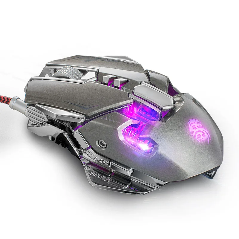 

GUIKA-2 Wired Gaming Mouse Rechargeable 3200DPI Mechanical Metal Weights Mice Optical RGB Backlit Mouse For Gamer Overwatch Game