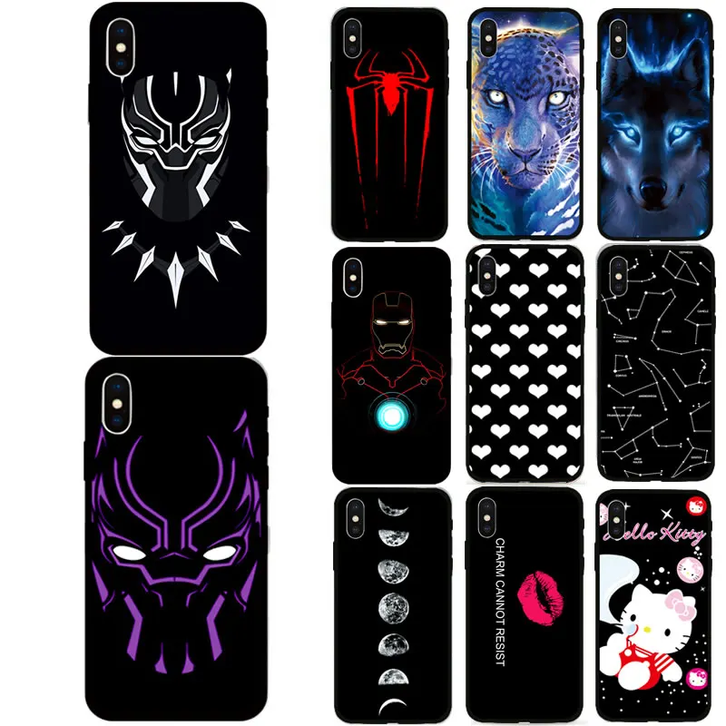 

For iPhone 5 5s SE 6 6s Plus Soft Silicone Case Phone Back Cover TPU Shell For iPhone 7 7Plus 8 8Plus X XS XR XS Max Case
