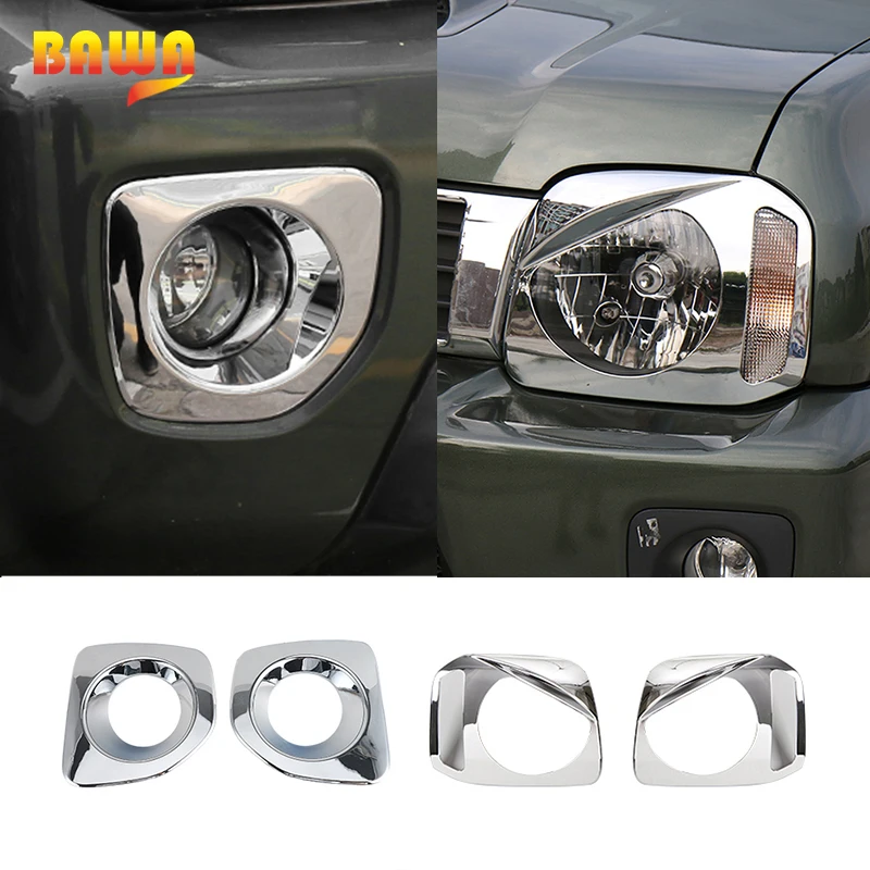 

BAWA Car Stickers for Suzuki jimny 2007-2017 Front Fog Light Head Lamp Protection Cover Stickers Accessories for Suzuki jimny