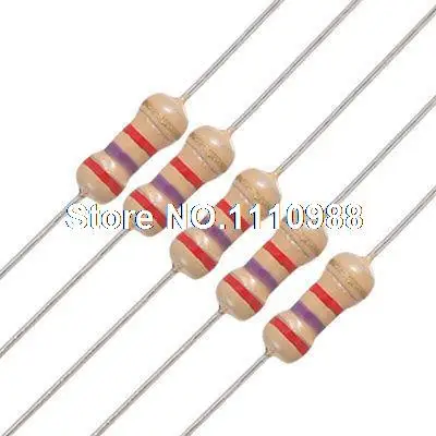 

100 x 1/4W 250V 2.7K ohm Through Hole Carbon Film Resistors