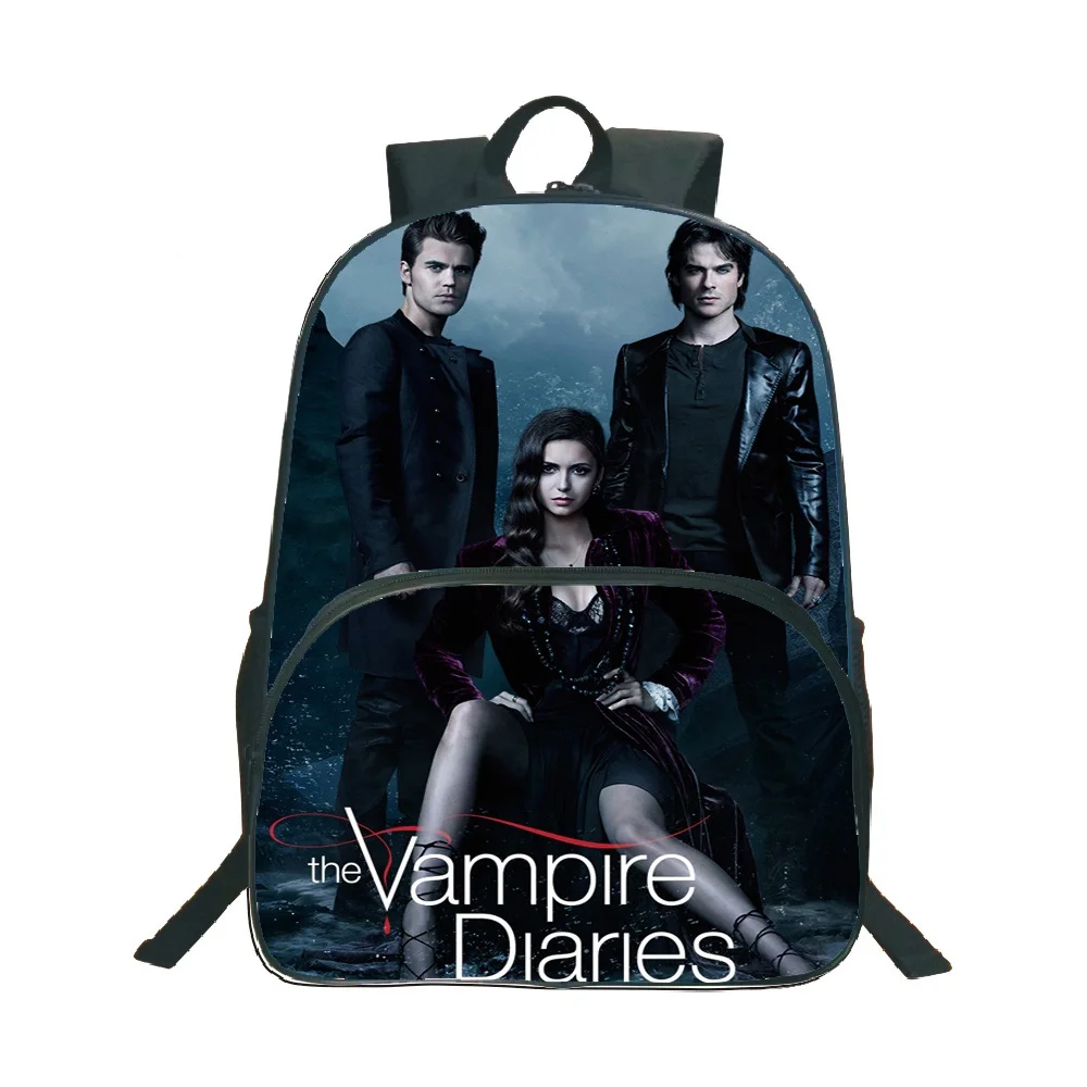 

High Quality The Vampire Diaries School Bags Fashion Colourful Pattern Students Teens Knapsack Boys Girls School Rucksack