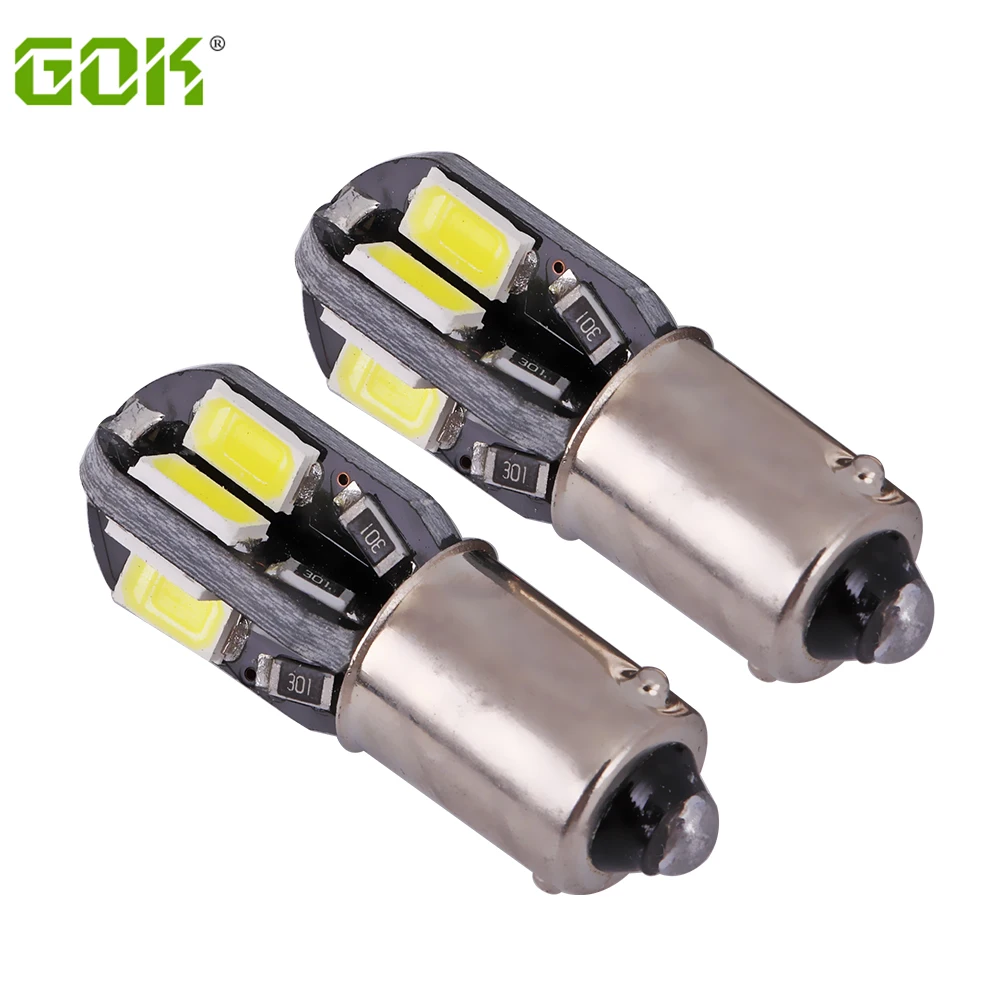 Новинка 100 шт./лот Canbus BA9S led canbus 8SMD 5630 5730 ba9s t4w Светодиодная лампа для автомобиля LED