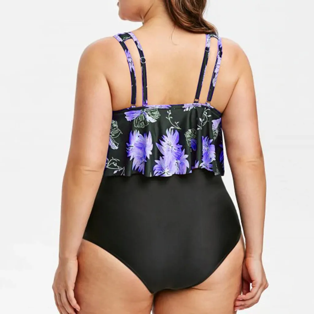 5xl two piece swimsuit for women Tankini Sexy high waist bikini brazilian Beachwear plus size swimwear women bathing suit girls