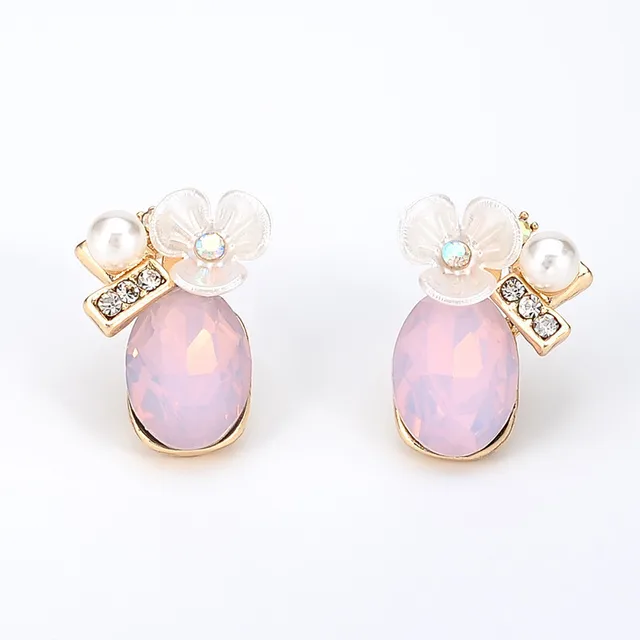 Ms Betti 2018 Cute Pink Flower Crystal Earrings Zirconia High Ms Betti 2018 Cute Pink Flower Crystal Earrings Zirconia High Quality China Jewelry Supplier Women S