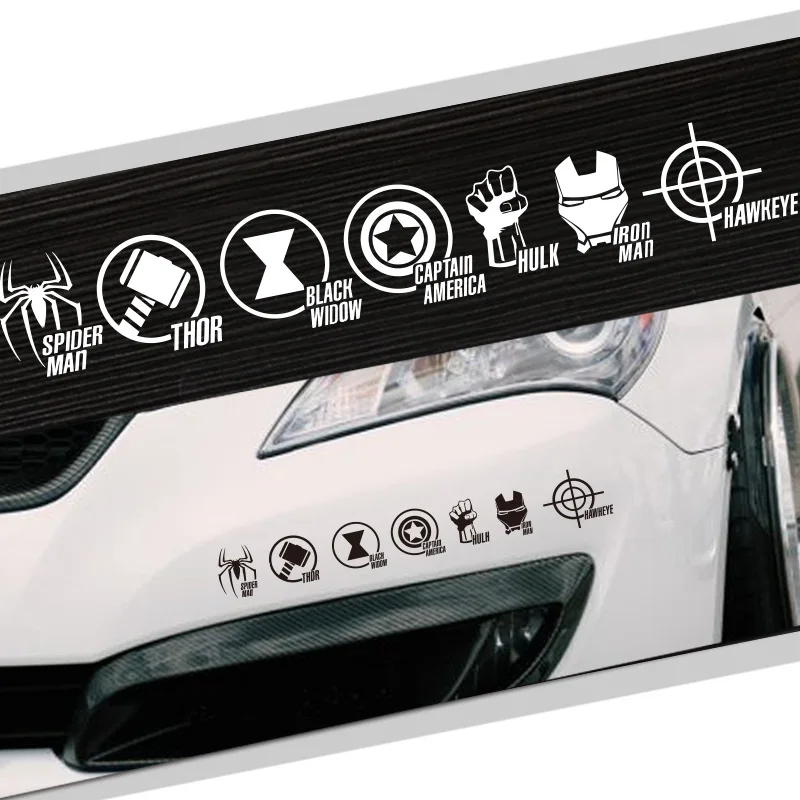 

1 Set Auto Marvel Movie The Avengers Scratch Stickers Styling Vinyl Car Waterproof Graphics Decal For Audi Ford Toyota