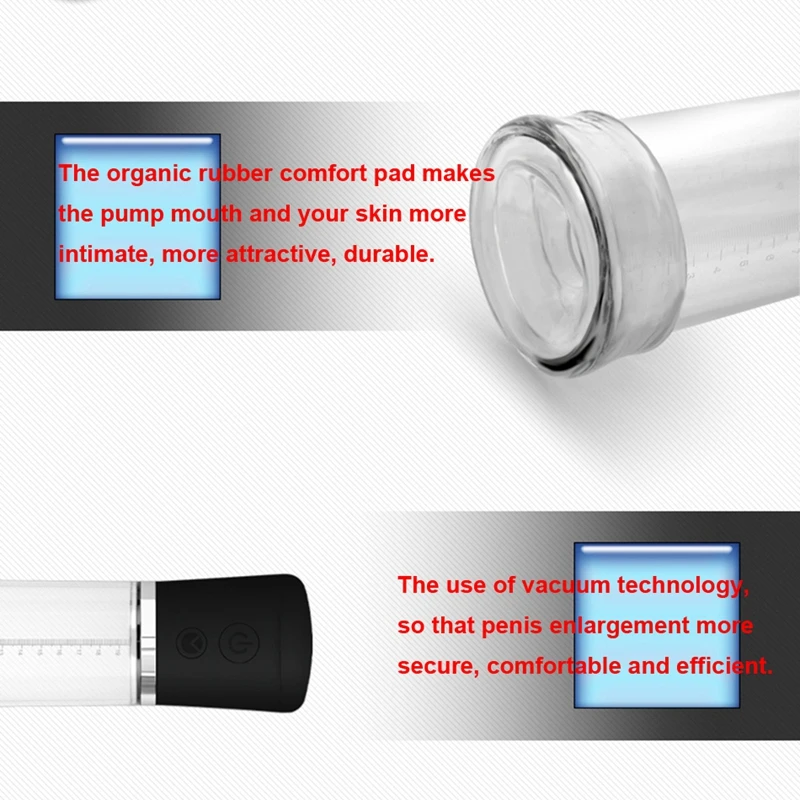 Goede Pomp Elektrische Luchtpomp Penisvergroting Cock Oefening Apparaat Zachte Siliconen Vacuüm Penis Extender Sex Machine Speeltjes voor Mannen