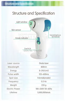 

mini laser depilator with cheao price/handhold laser epilator