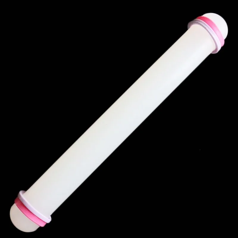 Adjustable Rolling Pins Plastic White Non-stick Glide Fondant Pin Cake Dough Roller Decorating | Дом и сад