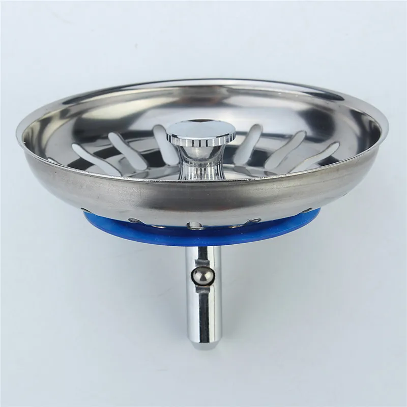 high quality 1pc 304 stainless steel kitchen sink strainer stopper waste plug sink filter bathroom basin - Kitchen Sink Filter high quality 1pc 304 stainless steel kitchen sink strainer stopper waste plug sink filter bathroom basin - Kitchen Sink Filter