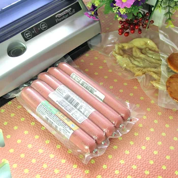 

DHL 7*12cm 1500Pcs/ Lot Open Top Vacuum PE Storage Bag For Vegetables Bean Heat Seal Clear Poly Embossed Bag For Cookie Package