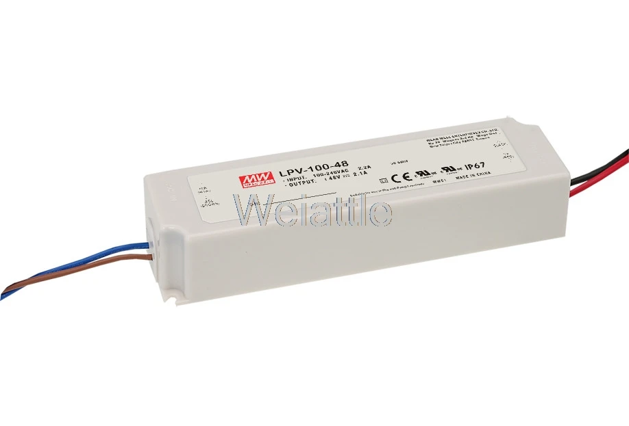 Источник питания с одним выходом MEAN WELL original LPV-100-48 48 В 2 1 А meanwell LPV-100 100 8 Вт |