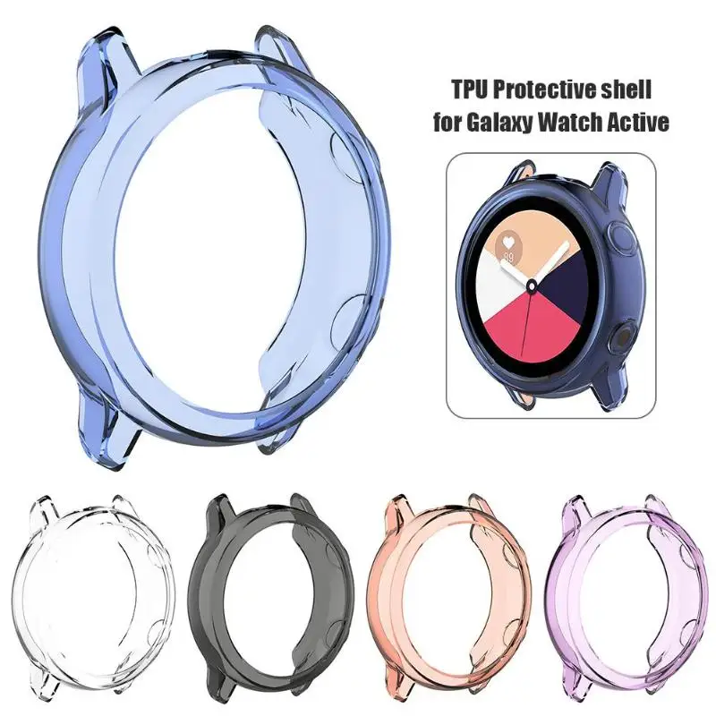 Прозрачный ТПУ защитный чехол для часов, чехол для samsung Galaxy Watch Active 42*42*10 мм, умный аксессуар для защиты умных часов