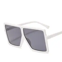 Женские крупные солнцезащитные очки мода 2019 новый бренд в большой квадратной оправе плоский Топ Солнцезащитные очки женские винтажные