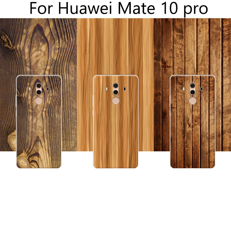 Cases para Huawei Grão de Madeira Macia para Huawei Case Tampa Traseira Companheiro 10 Bla-al00 10pro Shell Mate10pro Mate10 2 Pcs Pro