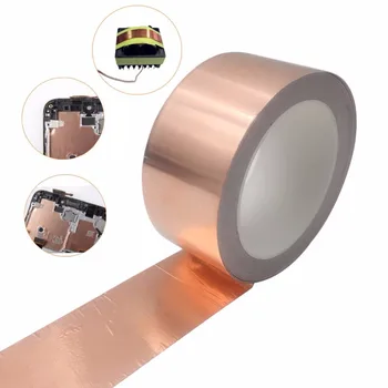 

Conductive Adhesive 10mm 20M EMI Shielding Copper Foil Tape Heat Insulation High Temperature Tape Waterproof