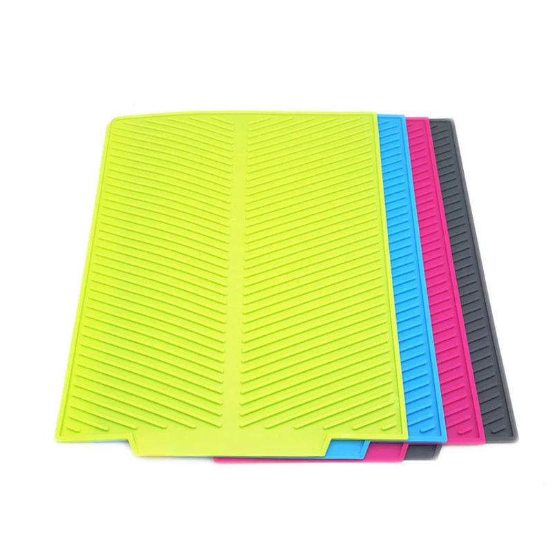 

Food grade Silicone Square Dish Drying Mat Premium Heat Resistant Tableware Dishwaser Durable Cushion Pad Dinnerware Table Mat