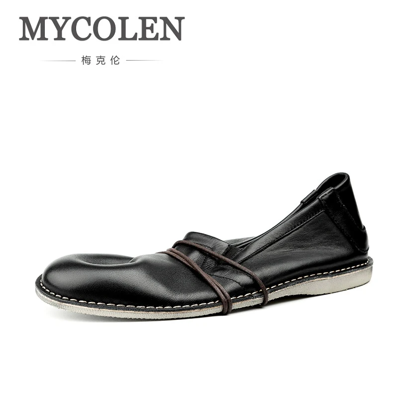 

MYCOLEN New Genuine Leather Men Shoes Slip-On Men Casual Shoes Breathable Male Footwear Spring Autumn Mens Loafers Leather