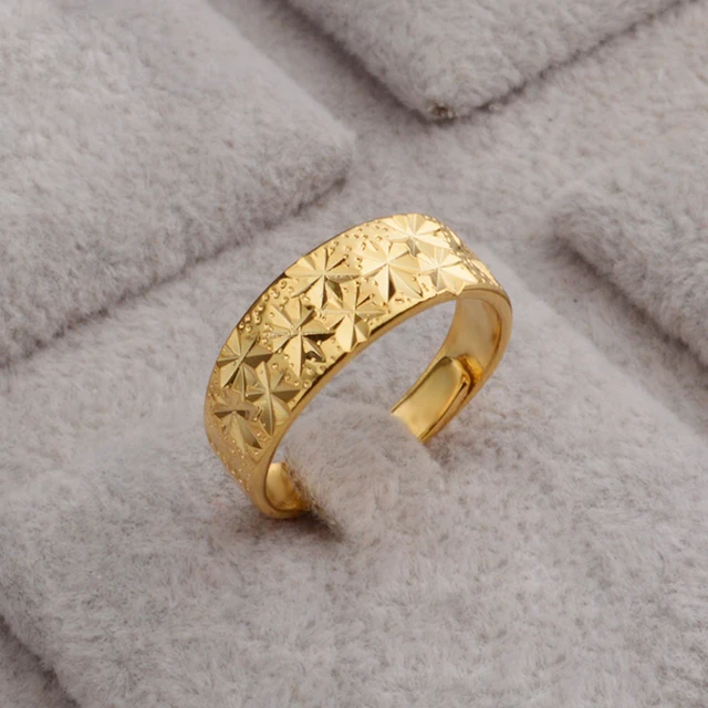 JEEXI Factory Price Promotion fashion  Gold Color Rings For Wedding Engagement Jewelry Accessory Bridal Bands Finger Ring