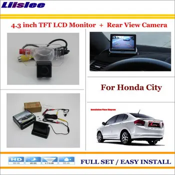 

Liislee For Honda City Auto Rear View Camera Back Up + 4.3" LCD Monitor = 2 in 1 Parking System