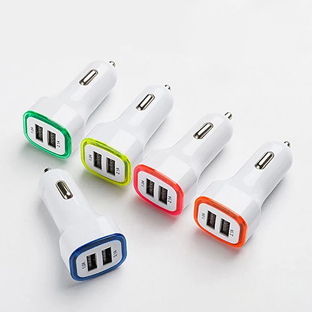 حار جديد وصول Led مزدوج USB ميناء 2.1A سريع سيارة مهايئ شاحن ل فون باد لسامسونج غالاكسي