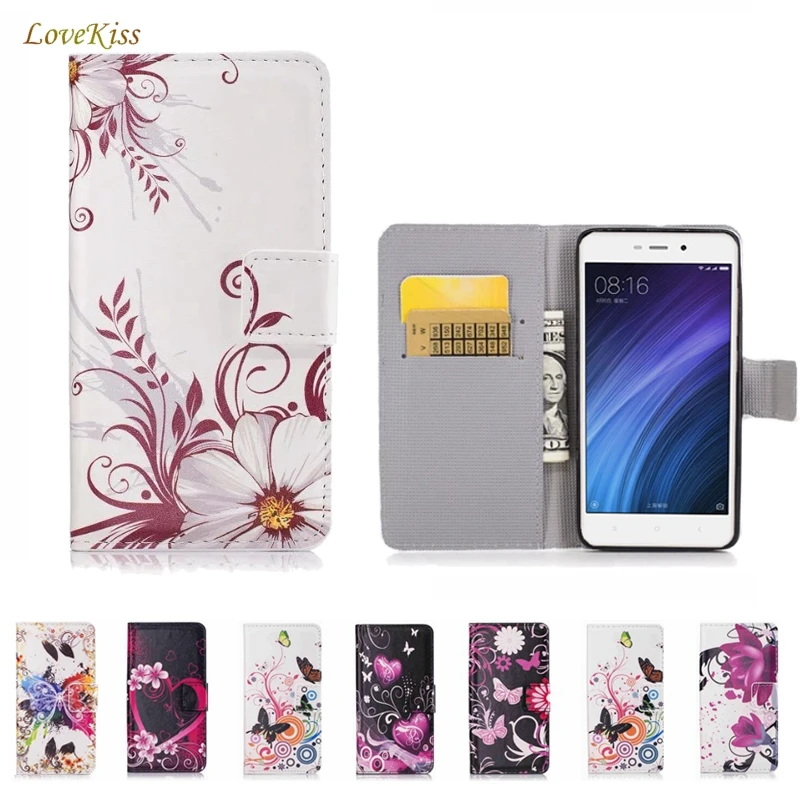 Leather Flip Phone Case Wallet Cover For Xiaomi Redmi 4X 4A 3 3S 5 Plus 5A 6 6A Note 4 Pro Book Soft TPU Back | Мобильные телефоны