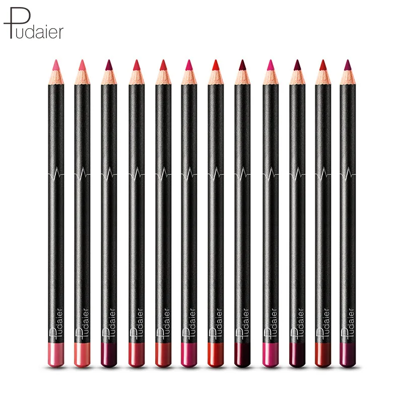 

12pcs/set Professional Matte Lip Liner Pencil Set Long Lasting Waterproof Nude Lipliner Pen Makeup Cosmetic Tools Kit