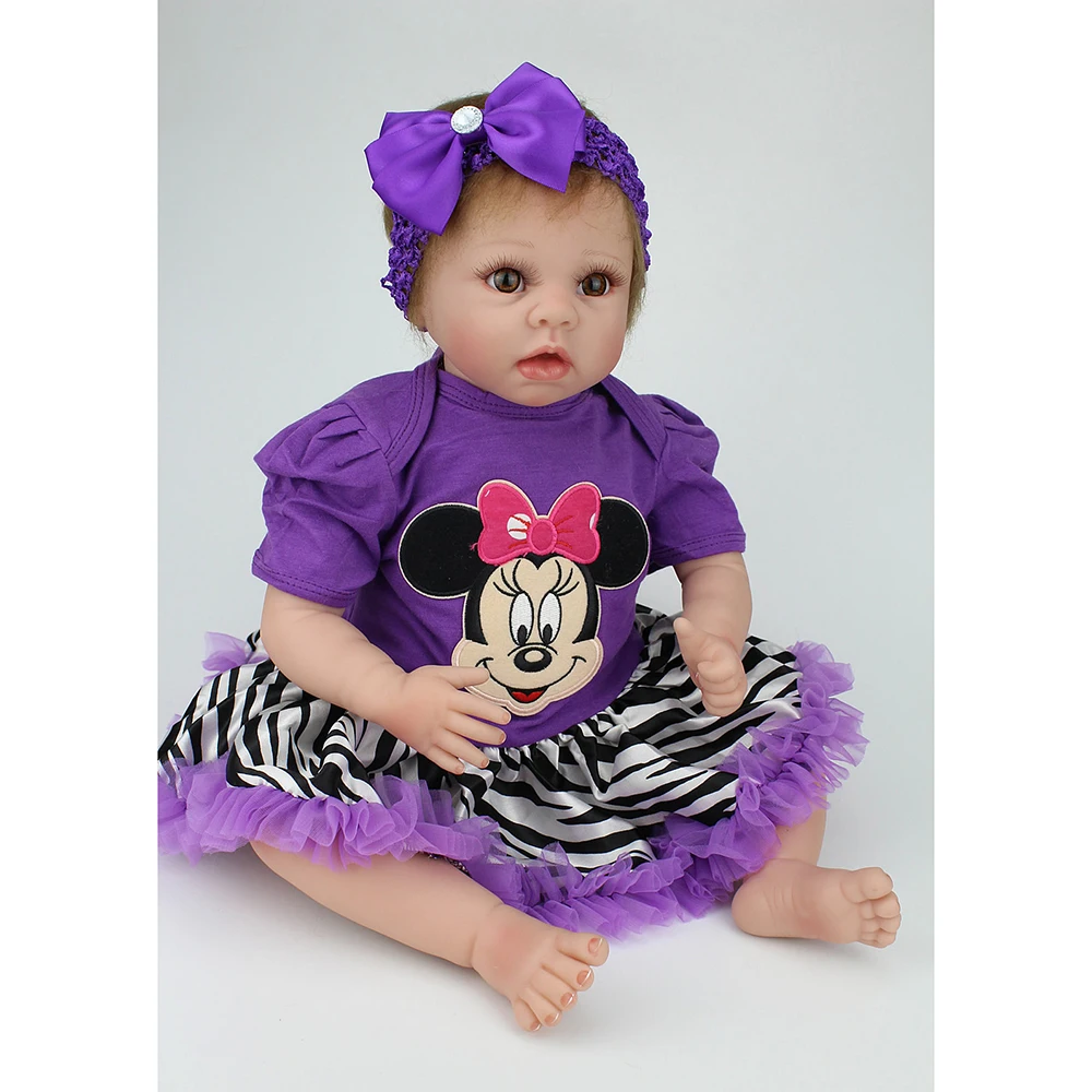 

NPK  55cm Lifelike Reborn Babies Dolls Set  Mickey  Girls doll reborn Toy Good Gift Reborn baby doll Lovely Newborn Baby Model