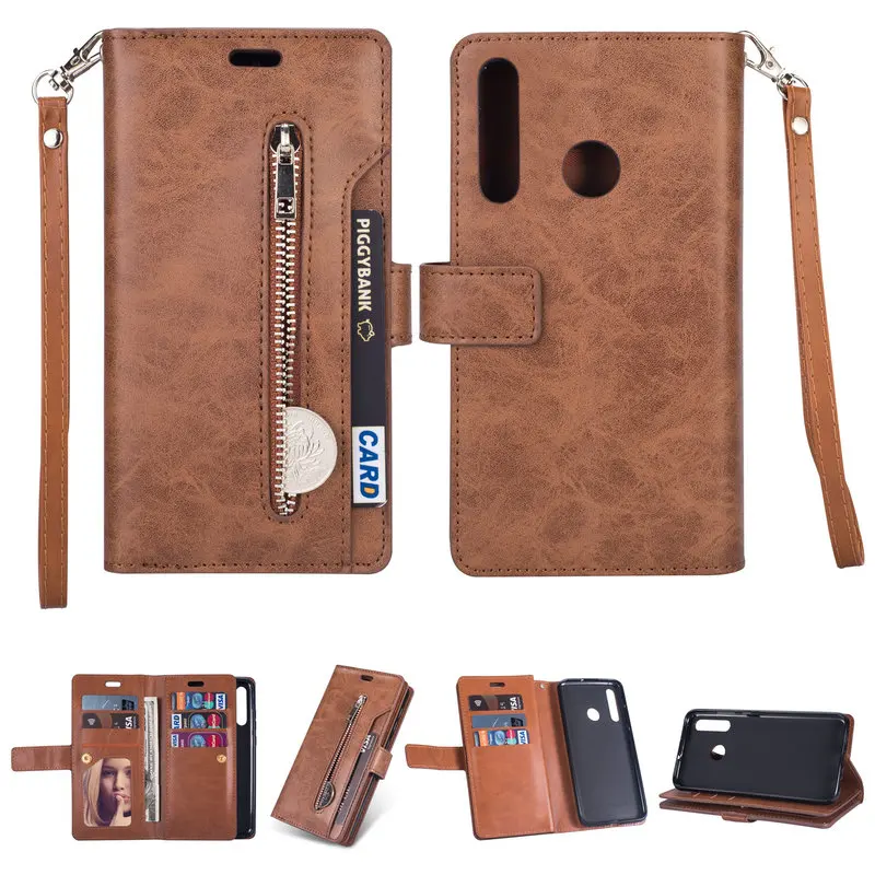 

Zipper Wallet for Huawei P Smart 2019 Case Huawei P Smart+ Case Luxury Flip Cover Funda Huawei P Smart Plus 2019 Case Smart2019