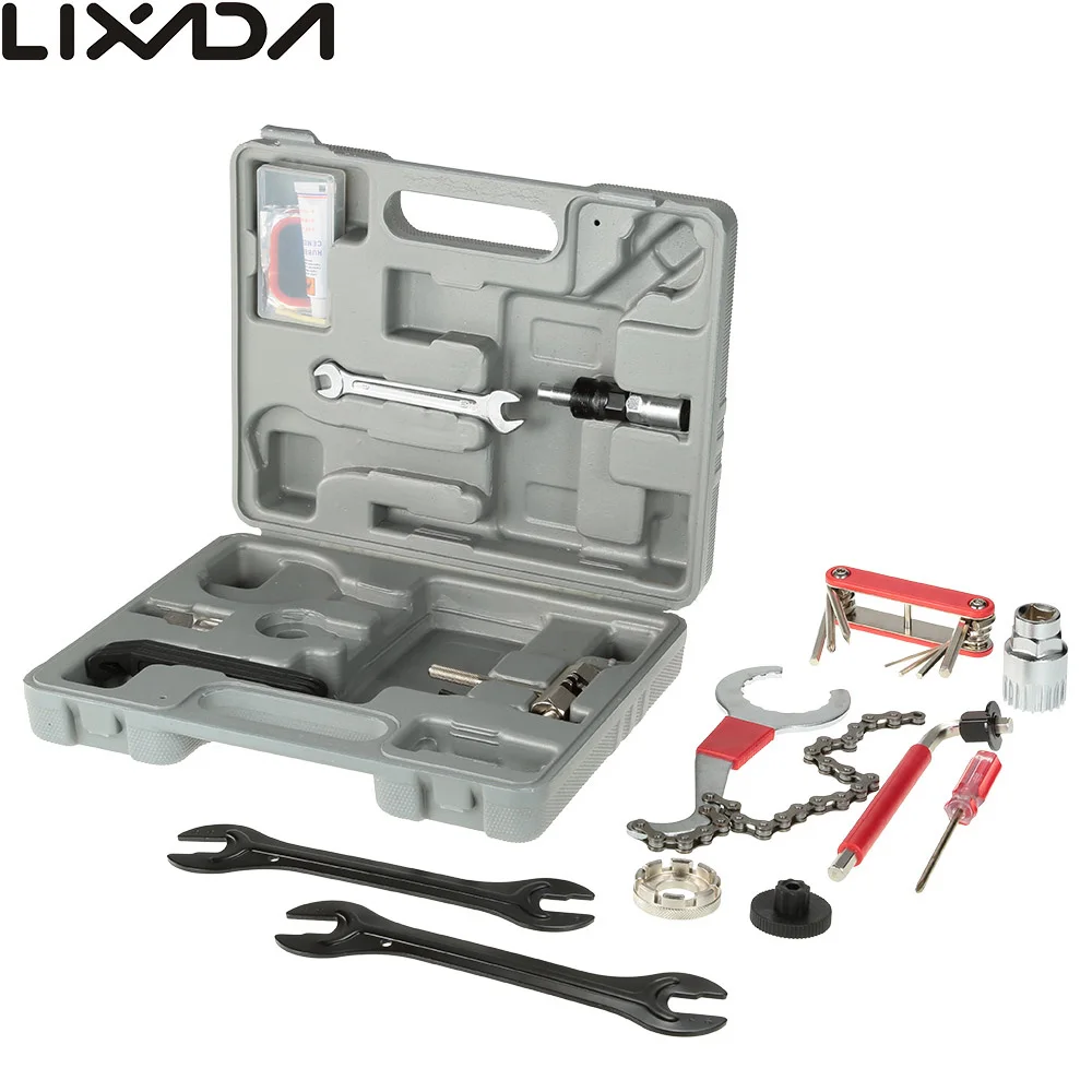 

Lixada Professional Universal Home Outdoor Multi-function Purpose Bike Bicycle Repair Tool Kit Set