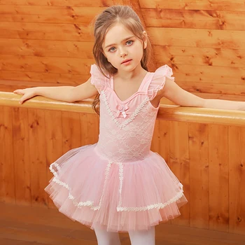 

Ballet Costumes Leotard Body Girls Soft Cotton Sweat Lace Tutu Kids Performance Gymnastics Professional Dancewear Skirt Dresses