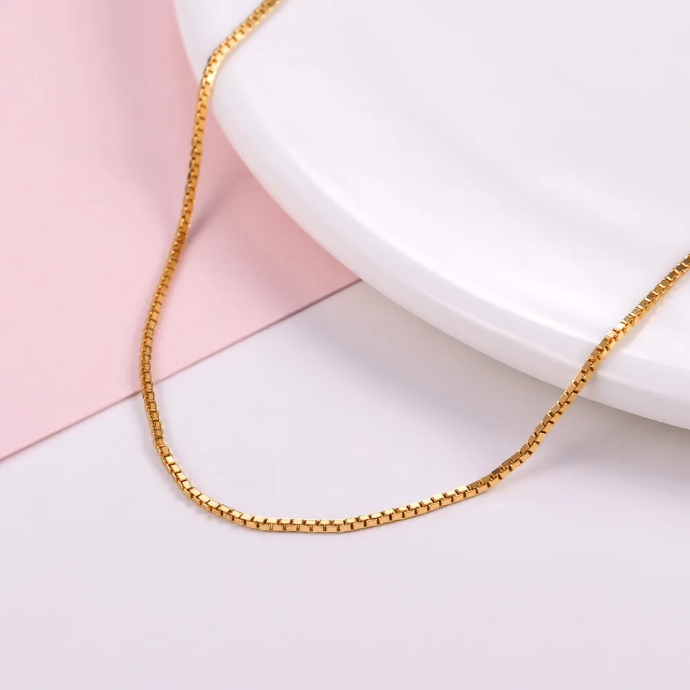 SILVERCUTE 2018 Simple Real 925 Sterling Silver Chain Necklaces For Women Gold/Rose Gold DIY Fine Jewelry Chains Colar SCN6200 | Украшения