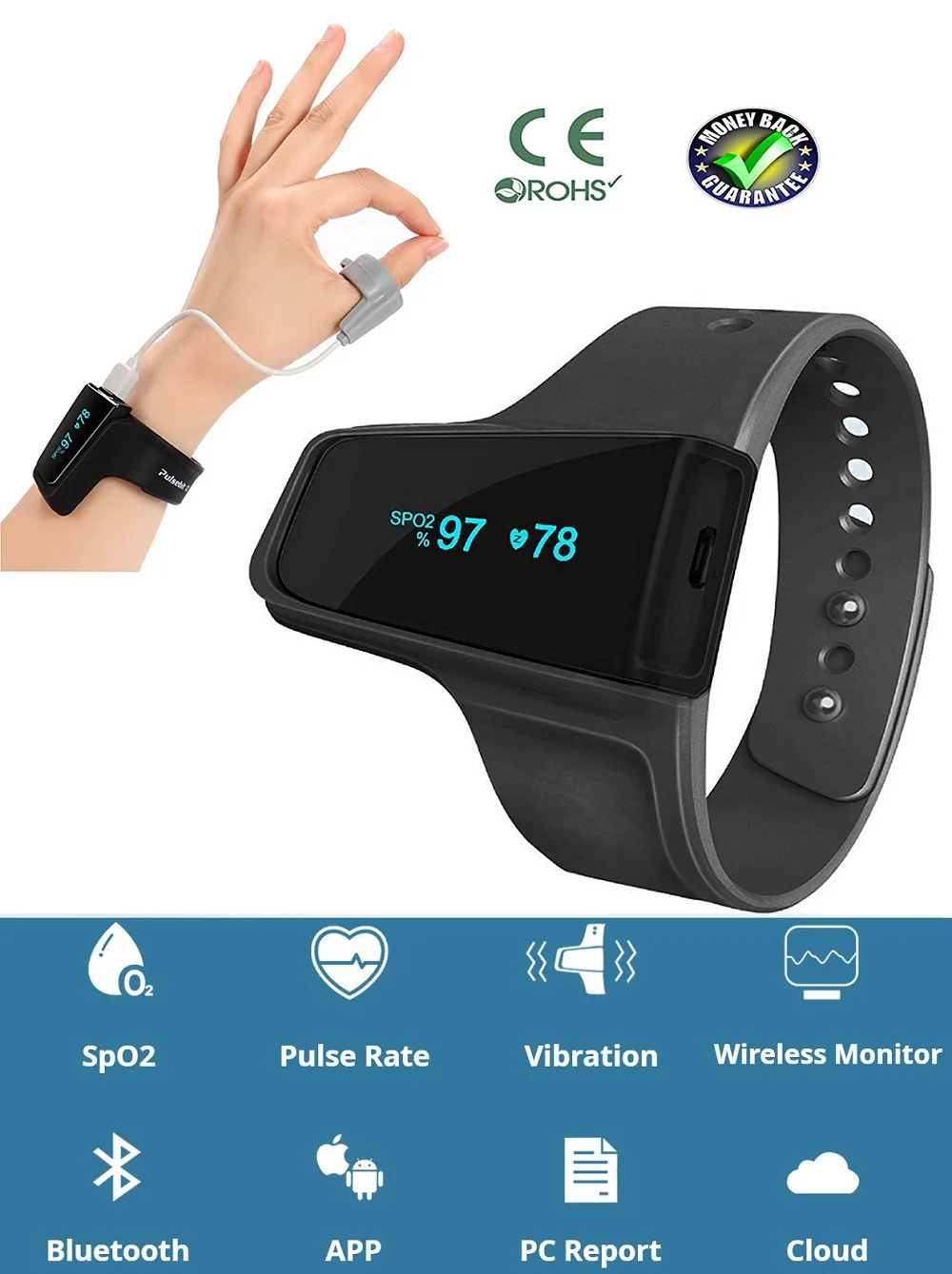 Sleep Monitor Anti Snoring Sleep Aid Watch Monitor Heart Rate SpO2 Pulse Oximeter Alarm Wireless Bluetooth for Sleep Apnoea Sleep Monitor Anti Snoring Sleep Aid Watch Monitor Heart Rate SpO2 Pulse Oximeter Alarm Wireless Bluetooth for Sleep Apnoea